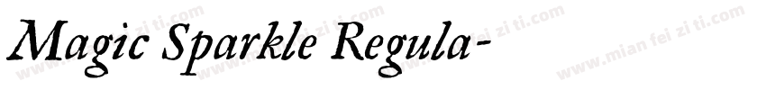 Magic Sparkle Regula字体转换